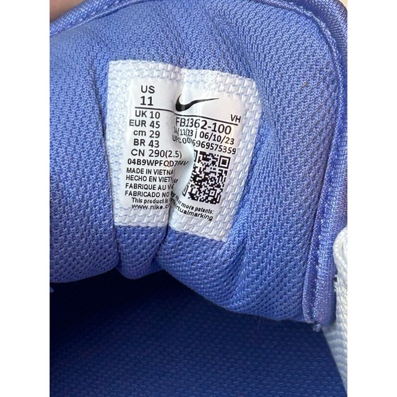 Nike Full Force Low FB1362-100 Men's Size 11 White Black Blue Polar - Picture 13 of 13